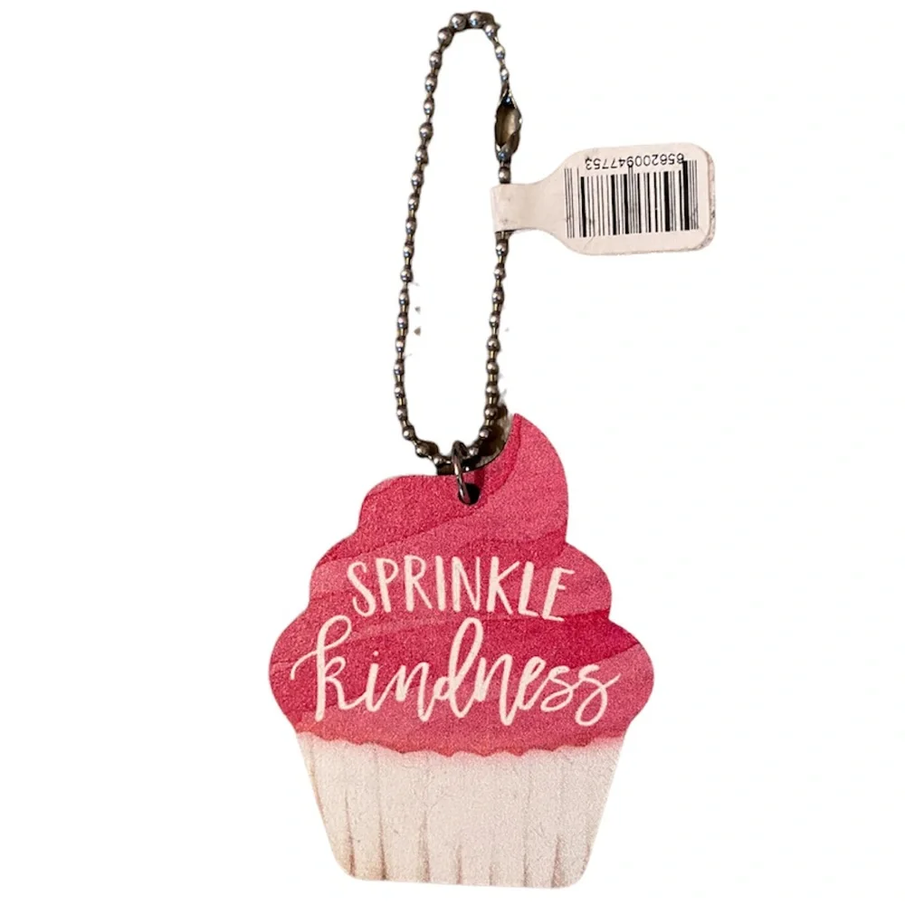 Statement Bag Charms Keychains Retro Life Coffee Cupcakes Set of 2 Whimsical Fun